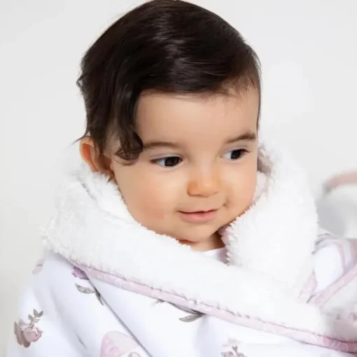 Living Textiles - Jersey Sherpa Blanket, Mushroom House