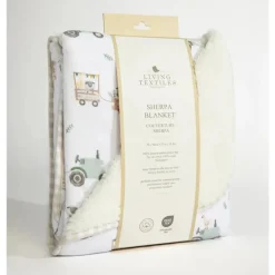 Living Textiles - Jersey Sherpa Blanket, Tractor Ride