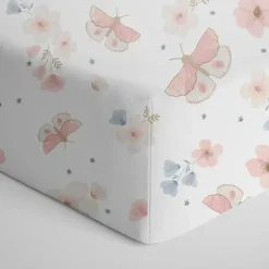 Living Textiles - Lençol de berço 100% algodão Jersey, Fly Away