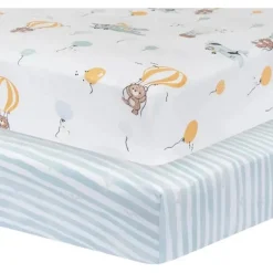 Living Textiles - Lençol de berço 100% algodão Jersey, para cima e para cima
