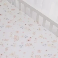 Living Textiles - Lençol de berço 100% algodão Jersey, Fly Away