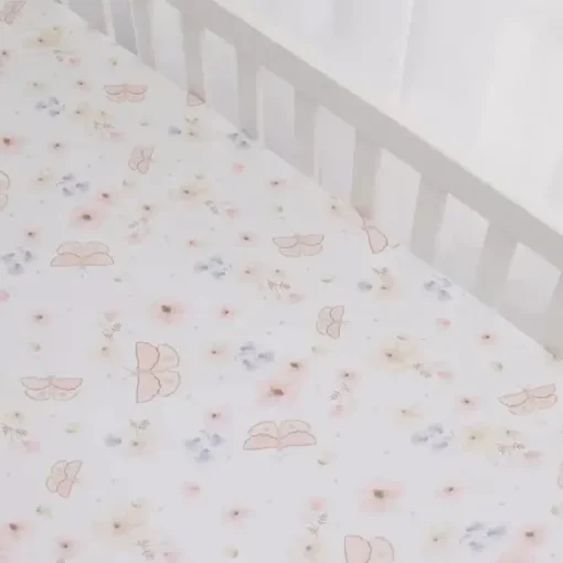 Living Textiles - Lençol de berço 100% algodão Jersey, Fly Away