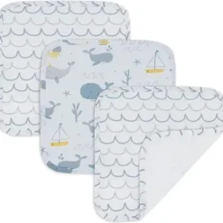 Living Textiles - Panos de lavagem de musselina Whale Of A Time 3Pk