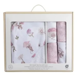 Living Textiles - 5Pc Bath Gift Set,- Mushroom House
