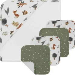 Living Textiles - 5Pk Bath Gift Set, Forest Retreat