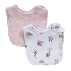 Living Textiles - 2Pk Bib Set, Mushroom House
