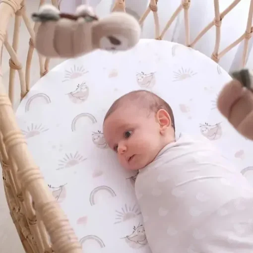 Living Textiles - 2Pk Rainbow Sloth Jersey Swaddle