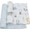 Living Textiles - 2Pk Up And Up Away Jersey Swaddle