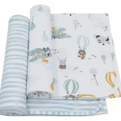 Living Textiles - 2Pk Up And Up Away Jersey Swaddle
