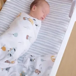 Living Textiles - 2Pk Up And Up Away Jersey Swaddle