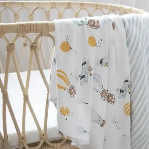 Living Textiles - 2Pk Up And Up Away Jersey Swaddle
