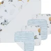 Living Textiles - Toalha com capuz para bebê, conjunto de presente de banho com 5 peças, para cima e para longe, azul