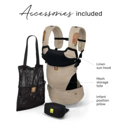 Líllébaby - Elevate 6-In-1 Linen Blend Baby Carrier, Warm Sand