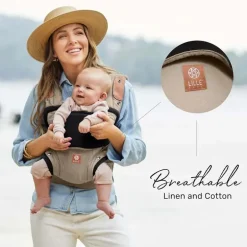 Líllébaby - Elevate 6-In-1 Linen Blend Baby Carrier, Warm Sand