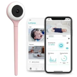 Lollipop - Monitor de bebê com câmera Wi-Fi inteligente com todos os recursos, algodão doce