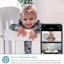 Lollipop - Monitor de bebê com câmera Wi-Fi inteligente com todos os recursos, algodão doce