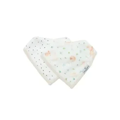 Loulou Lollipop - Bib Set Muslin, Bunny Meadow