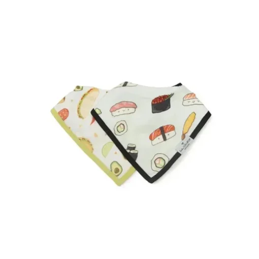 Loulou Lollipop - Bib Set Muslin, Sushi/Taco