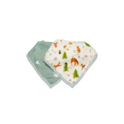 Loulou Lollipop - Bib Set Muslin, Forest Friends