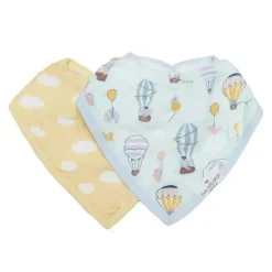 Loulou Lollipop - Bib Set Muslin, Up Up Away