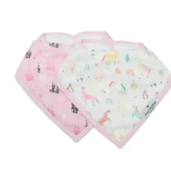 Loulou Lollipop - Bib Set Muslin, Unicorn Dream
