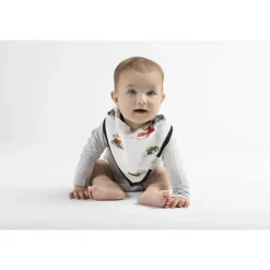 Loulou Lollipop - Bib Set Muslin, Happy Trucks