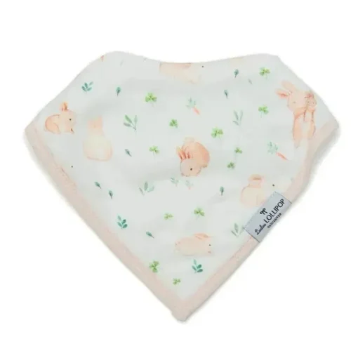 Loulou Lollipop - Bib Set Muslin, Bunny Meadow