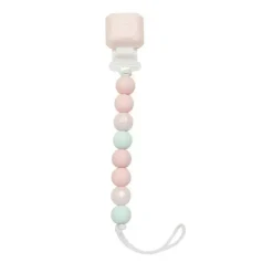 Loulou Lollipop - Clipe de chupeta de silicone Lolli Gem, menta rosa