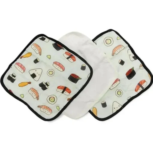 Loulou Lollipop - Conjunto de pano de lavagem de sushi