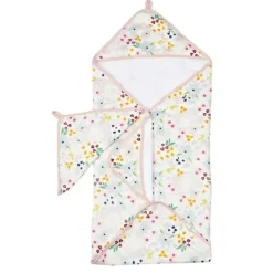 Loulou Lollipop - Conjunto de Toalhas com Capuz, Shell Floral