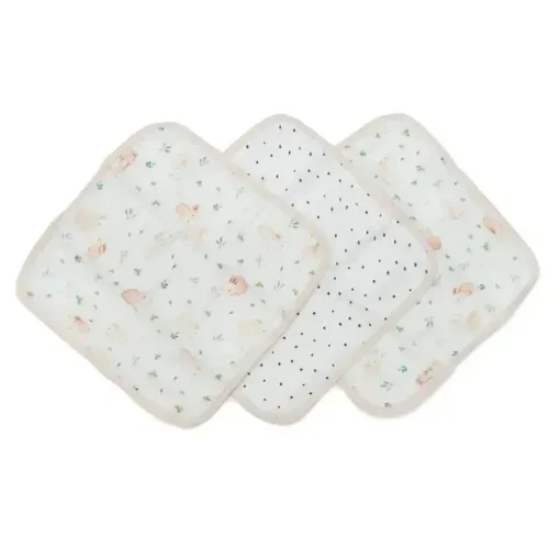 Loulou Lollipop - Conjunto de Toalhinhas 3Pk, Bunny Meadow