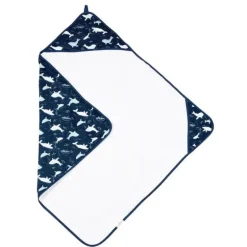 Loulou Lollipop - Conjunto de Toalhas com Capuz, Baleias Azuis