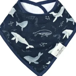 Loulou Lollipop - Conjunto de babadores (musselina), baleias azuis