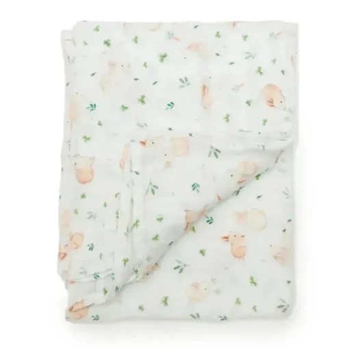 Loulou Lollipop - musselina Swaddle, Bunny Meadow