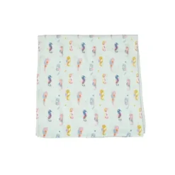 Loulou Lollipop - musselina Swaddle, Painterly Seahorse