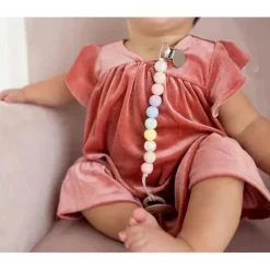 Loulou Lollipop - Porta chupeta de silicone, algodão doce