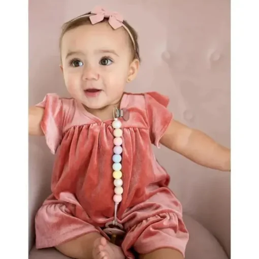 Loulou Lollipop - Porta chupeta de silicone, algodão doce