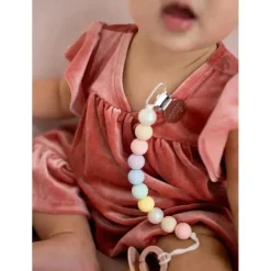Loulou Lollipop - Porta chupeta de silicone, algodão doce