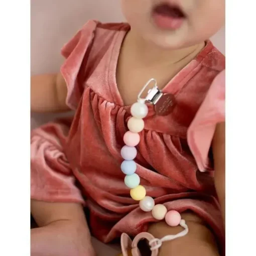Loulou Lollipop - Porta chupeta de silicone, algodão doce