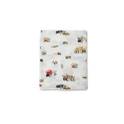 Loulou Lollipop - Swaddle de musselina, caminhões felizes