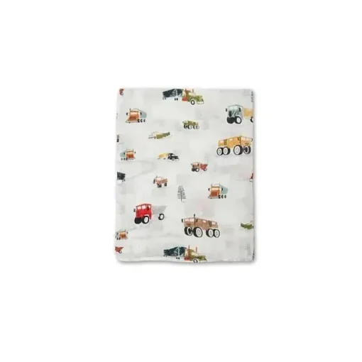 Loulou Lollipop - Swaddle de musselina, caminhões felizes