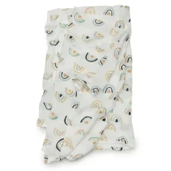 Loulou Lollipop - Swaddle de musselina, arco-íris neutro