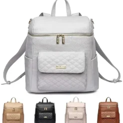 Luli Bebe - Mochila Monaco Fraldas, Cinza Pedra