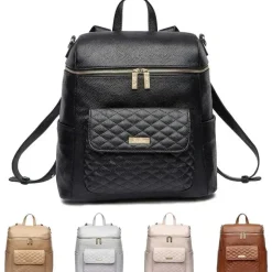 Luli Bebe - Mochila Monaco Fraldas, Ébano-Preto