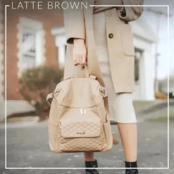 Luli Bebe - Mochila Monaco Fraldas, Latte-Brown