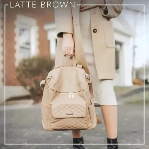 Luli Bebe - Mochila Monaco Fraldas, Latte-Brown