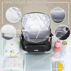 Luli Bebe - Mochila Monaco Fraldas, Latte-Brown