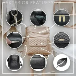 Luli Bebe - Mochila Monaco Fraldas, Latte-Brown
