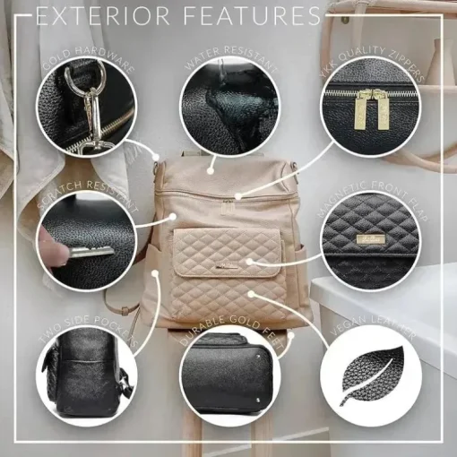 Luli Bebe - Mochila Monaco Fraldas, Latte-Brown