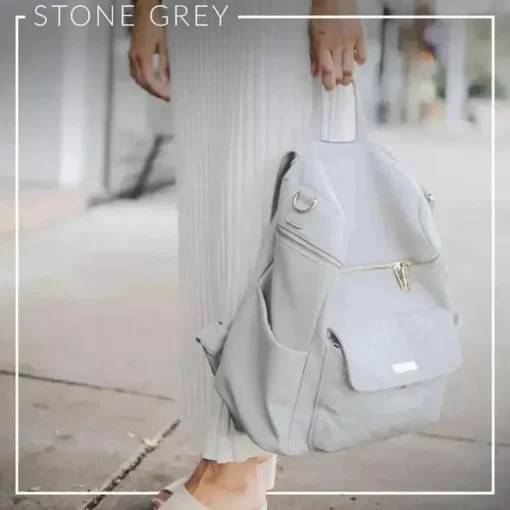 Luli Bebe - Mochila Monaco Fraldas, Cinza Pedra